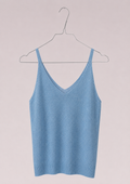 TOP À PAILLETTES BLEU CLAIR