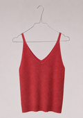 TOP À PAILLETTES ROUGE