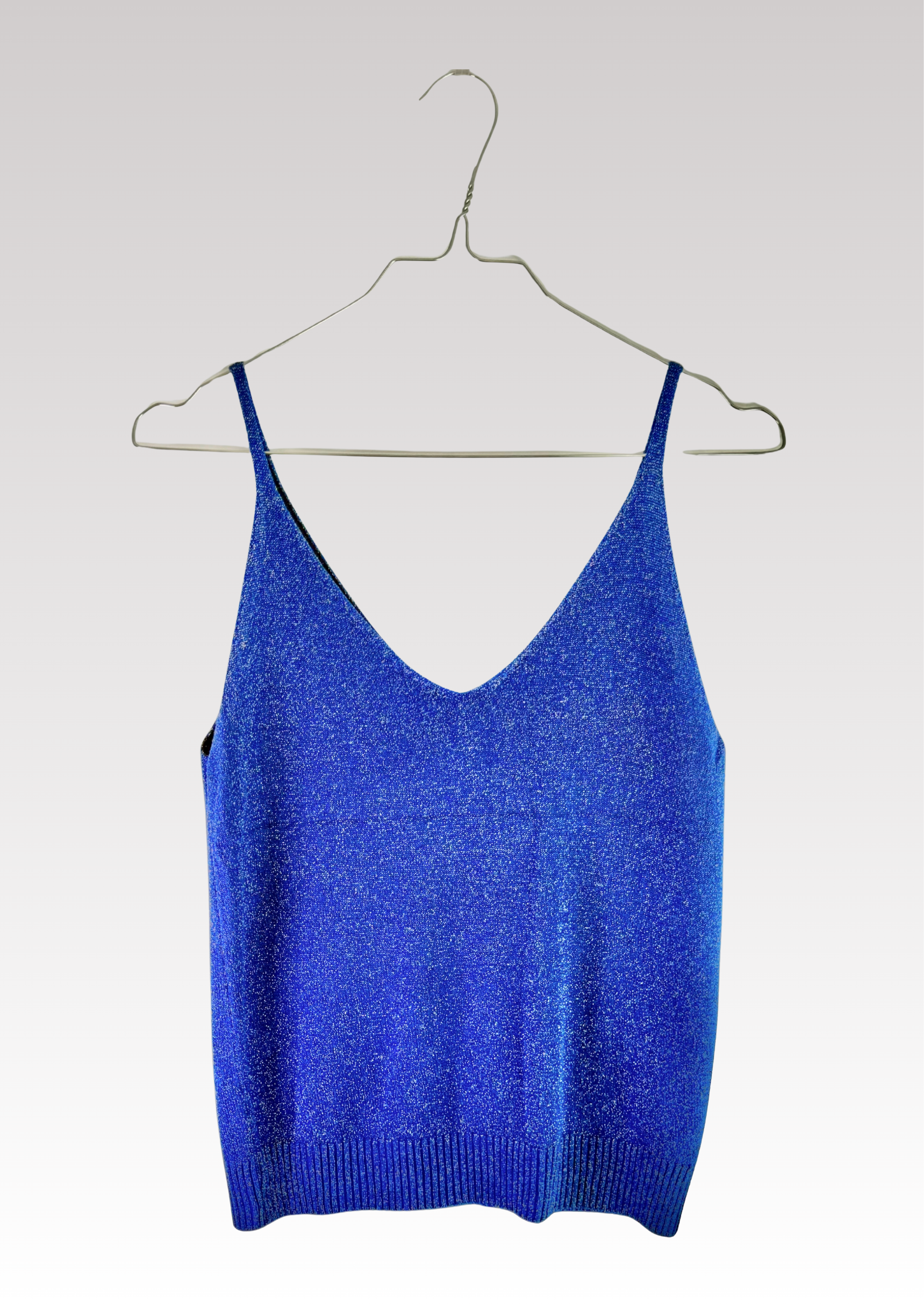 TOP À PAILLETTES BLEU ROI