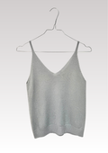 TOP À PAILLETTES GRIS CLAIR