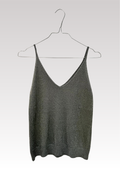 TOP À PAILLETTES GRIS FONCÉ