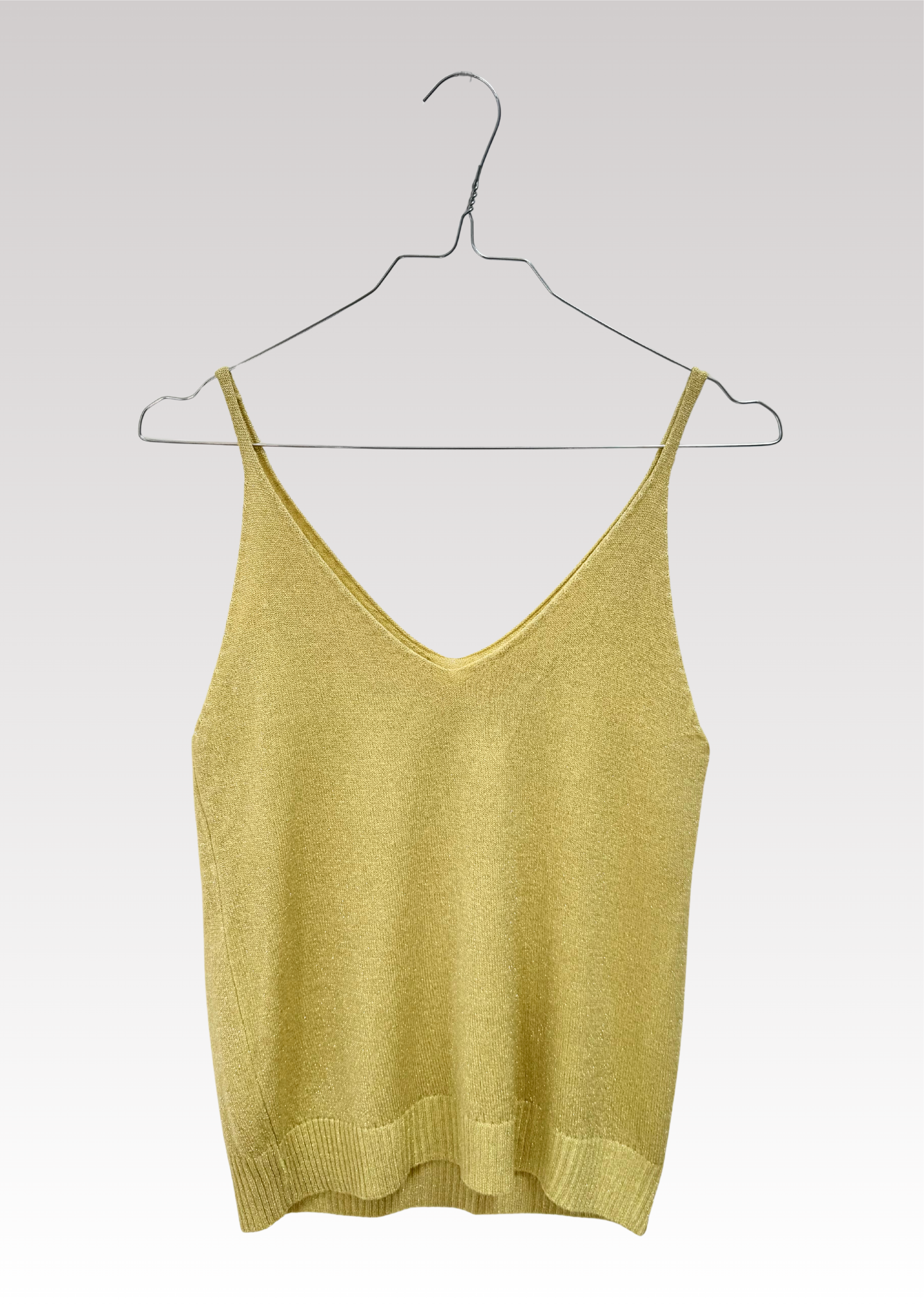 TOP À PAILLETTES JAUNE CITRON