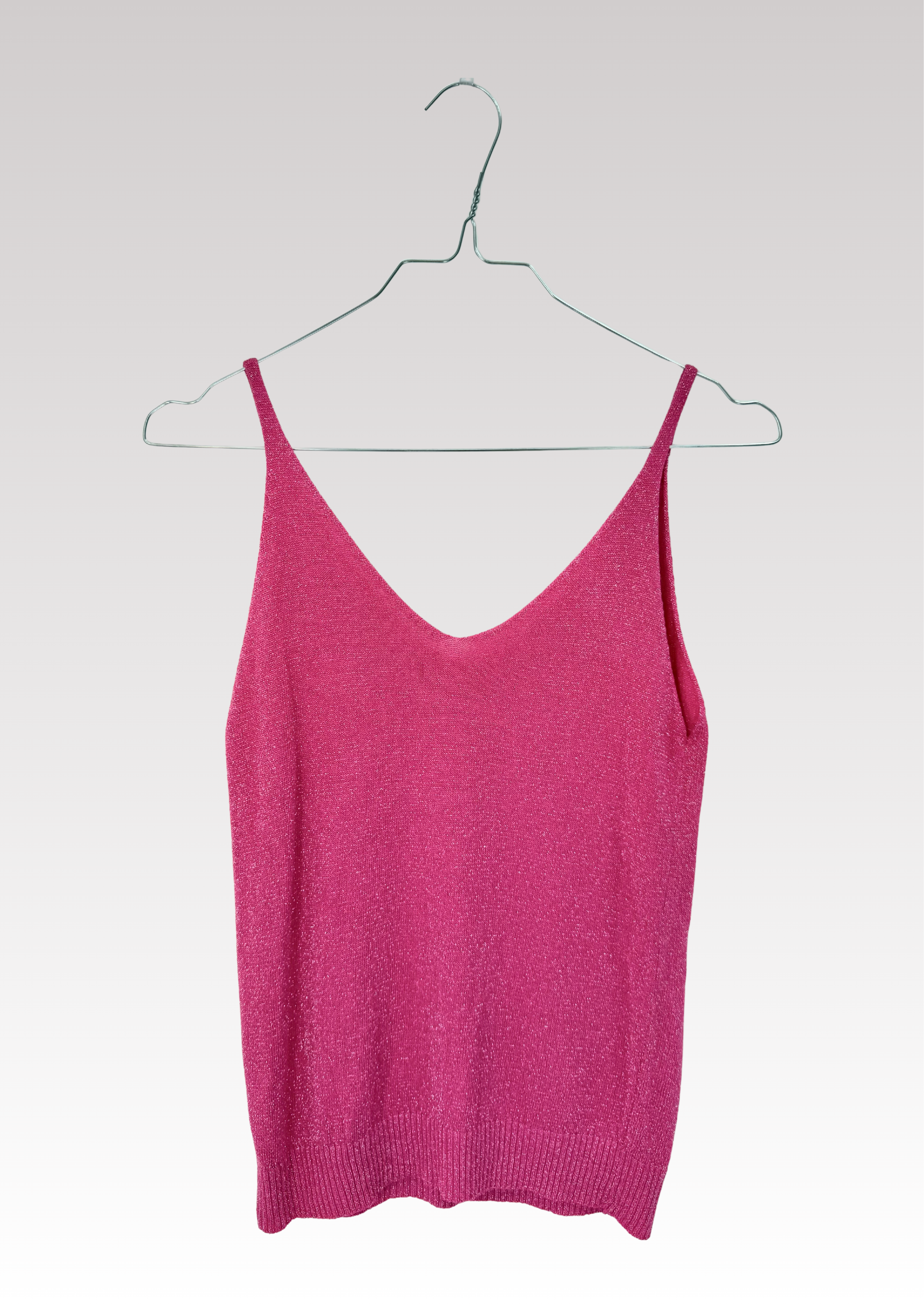 TOP À PAILLETTES ROSE FUSHIA