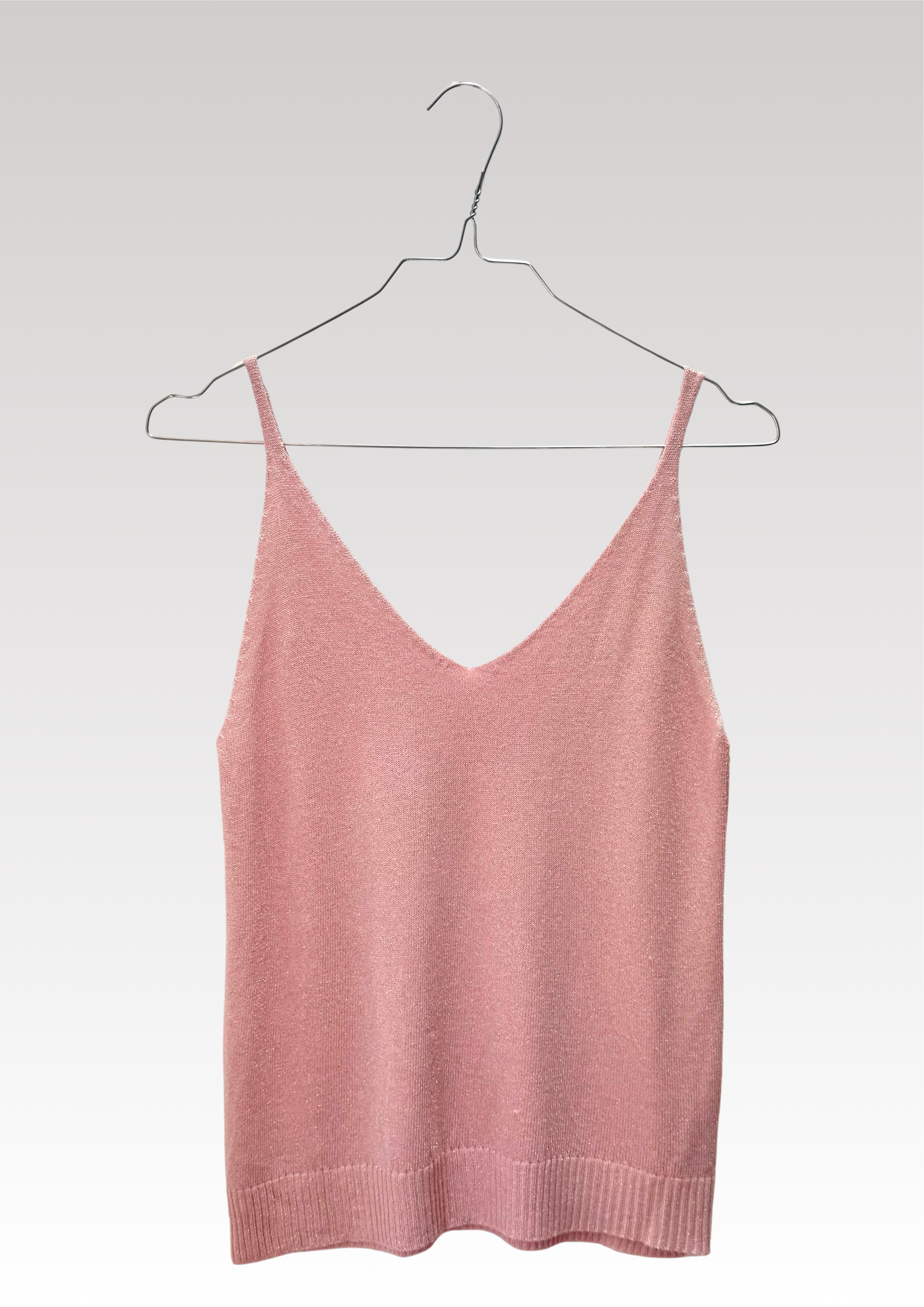 TOP À PAILLETTES ROSE PALE