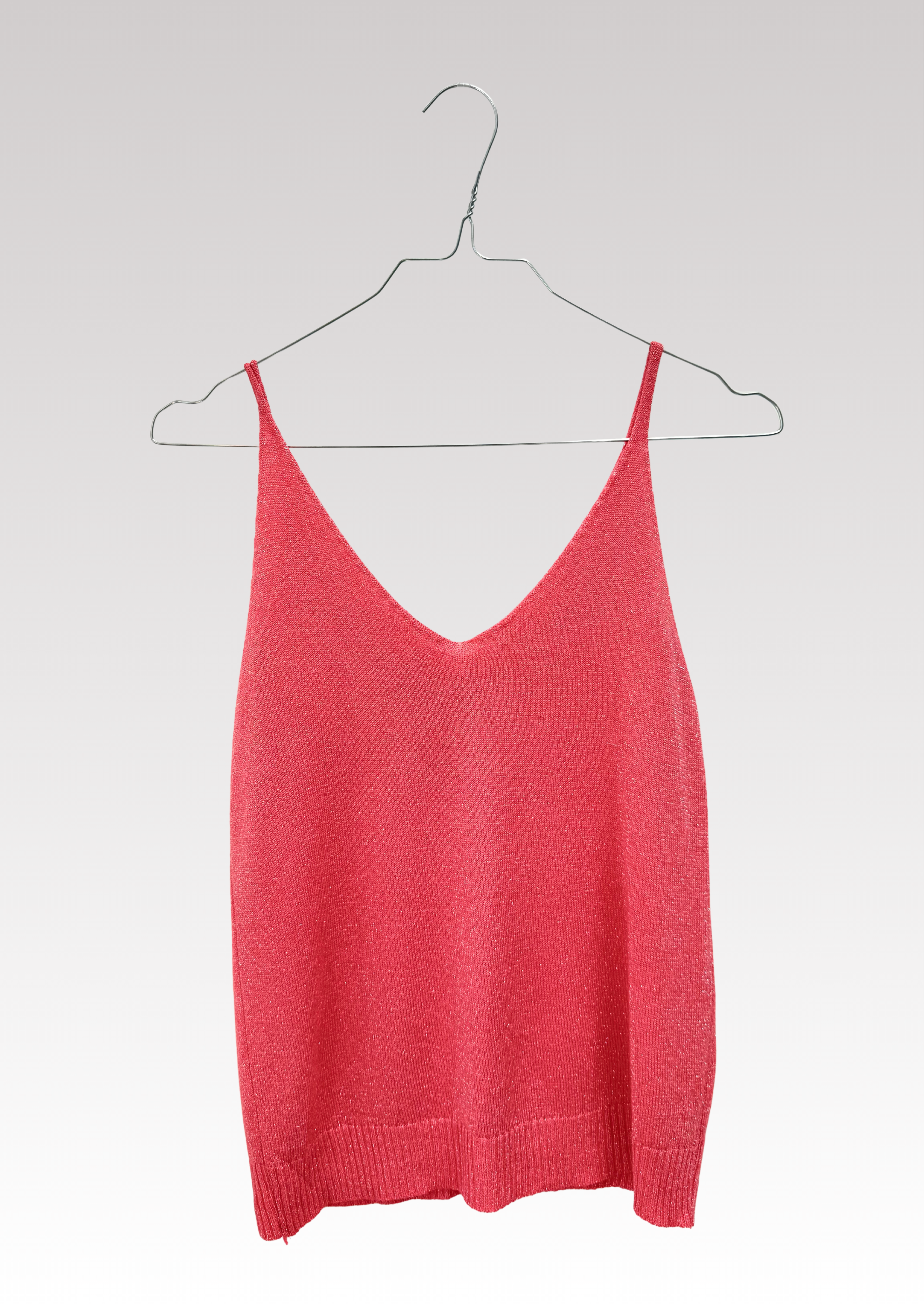 TOP À PAILLETTES ROUGE PASTÈQUE
